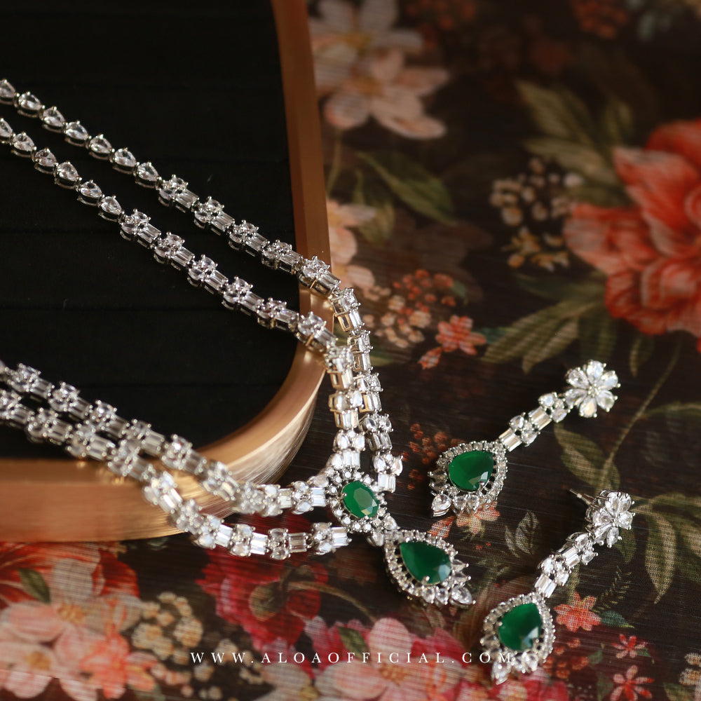 MIA - CUBIC ZIRCONIA NECKLACE SET