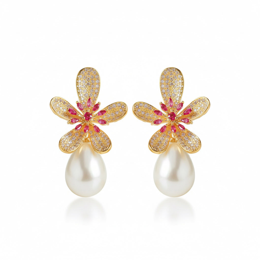 Golden Blossom Pearl Drops