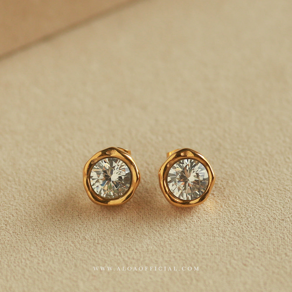 Gold Plated CZ Studs