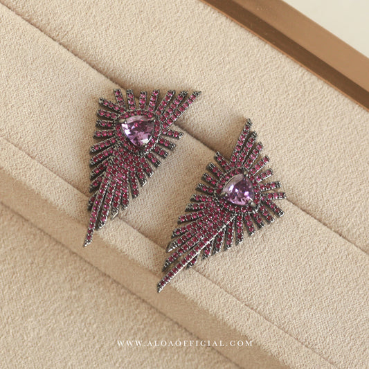 Berry Blush Sparkle Studs