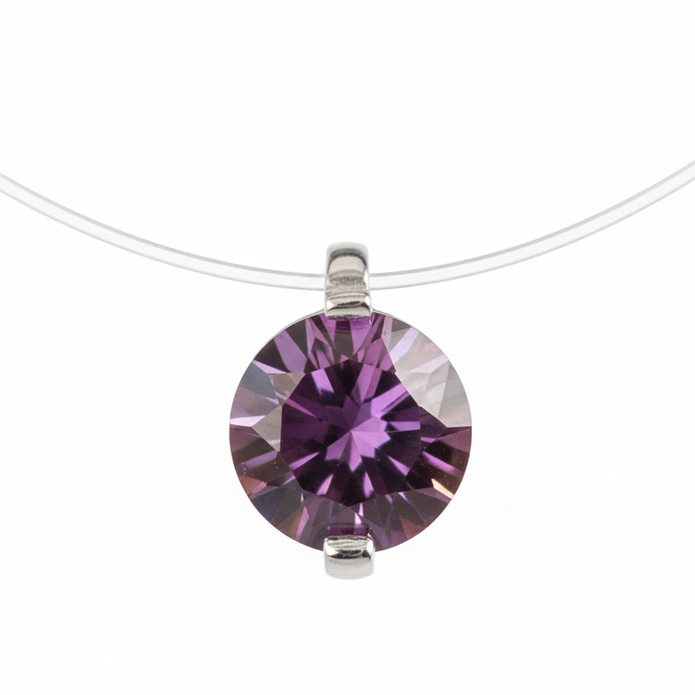 Purple Stone Illusion Pendant