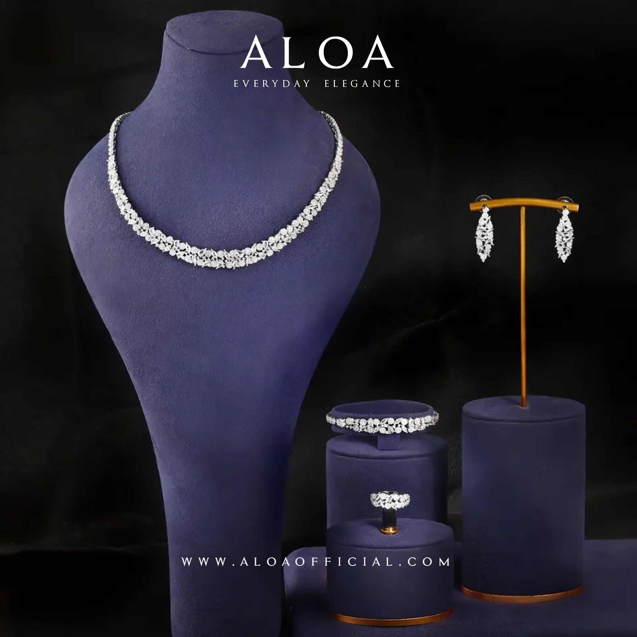 Ethereal Elegance: CZ Necklace Set