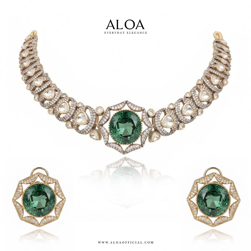 Solitaire Emerald Necklace