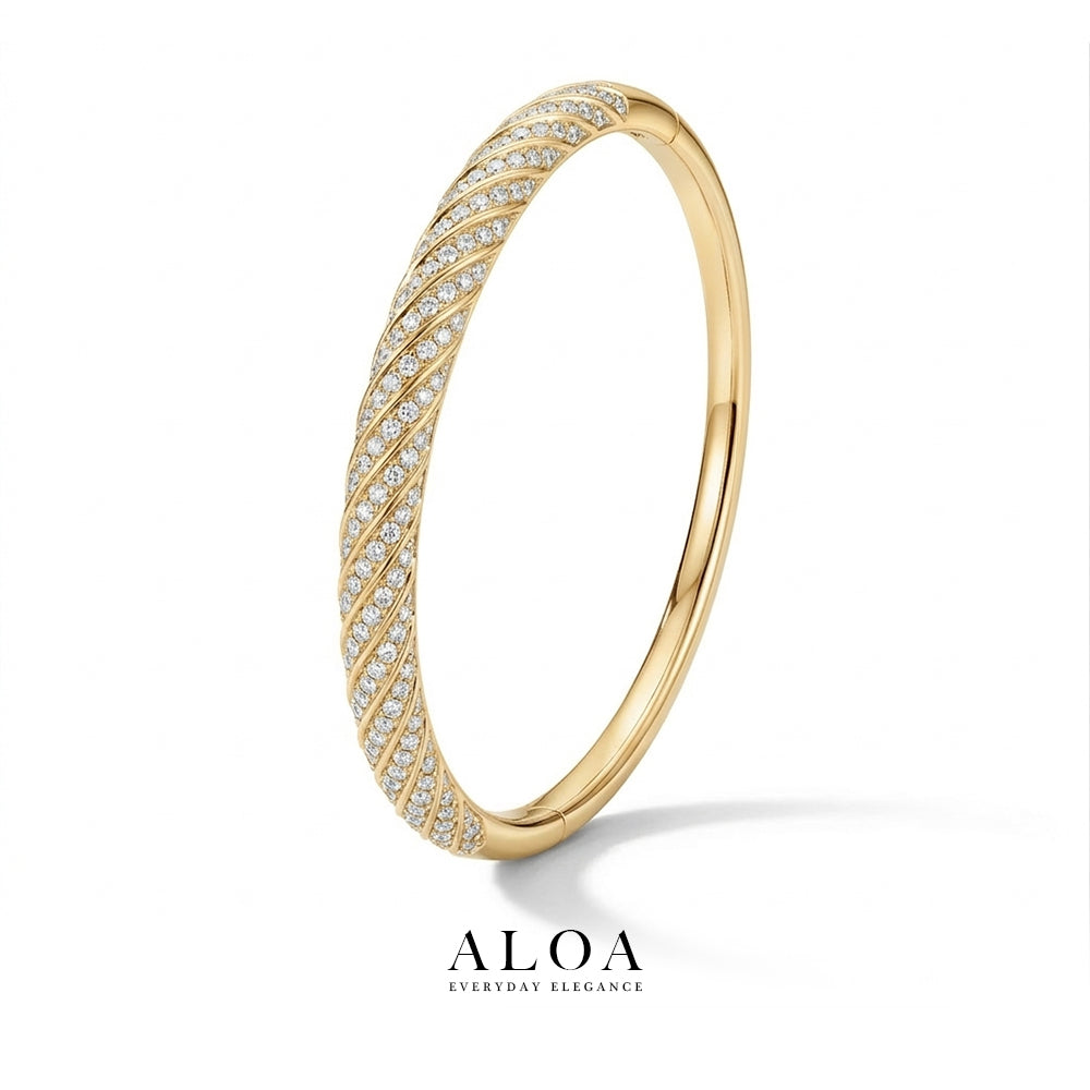 Gilded Ribbon Openable Bracelet