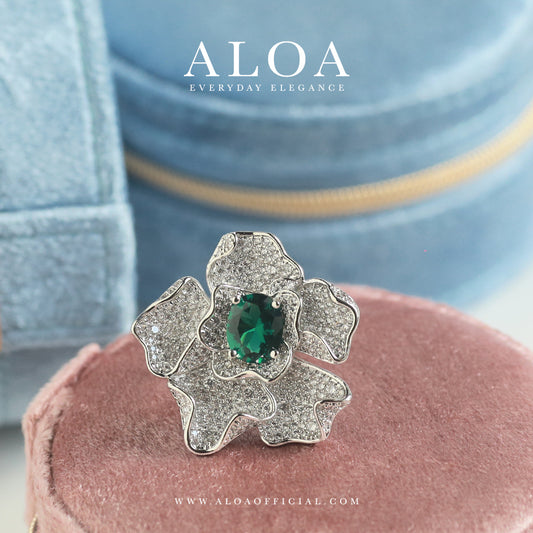 Statement Flower Adjustable Ring