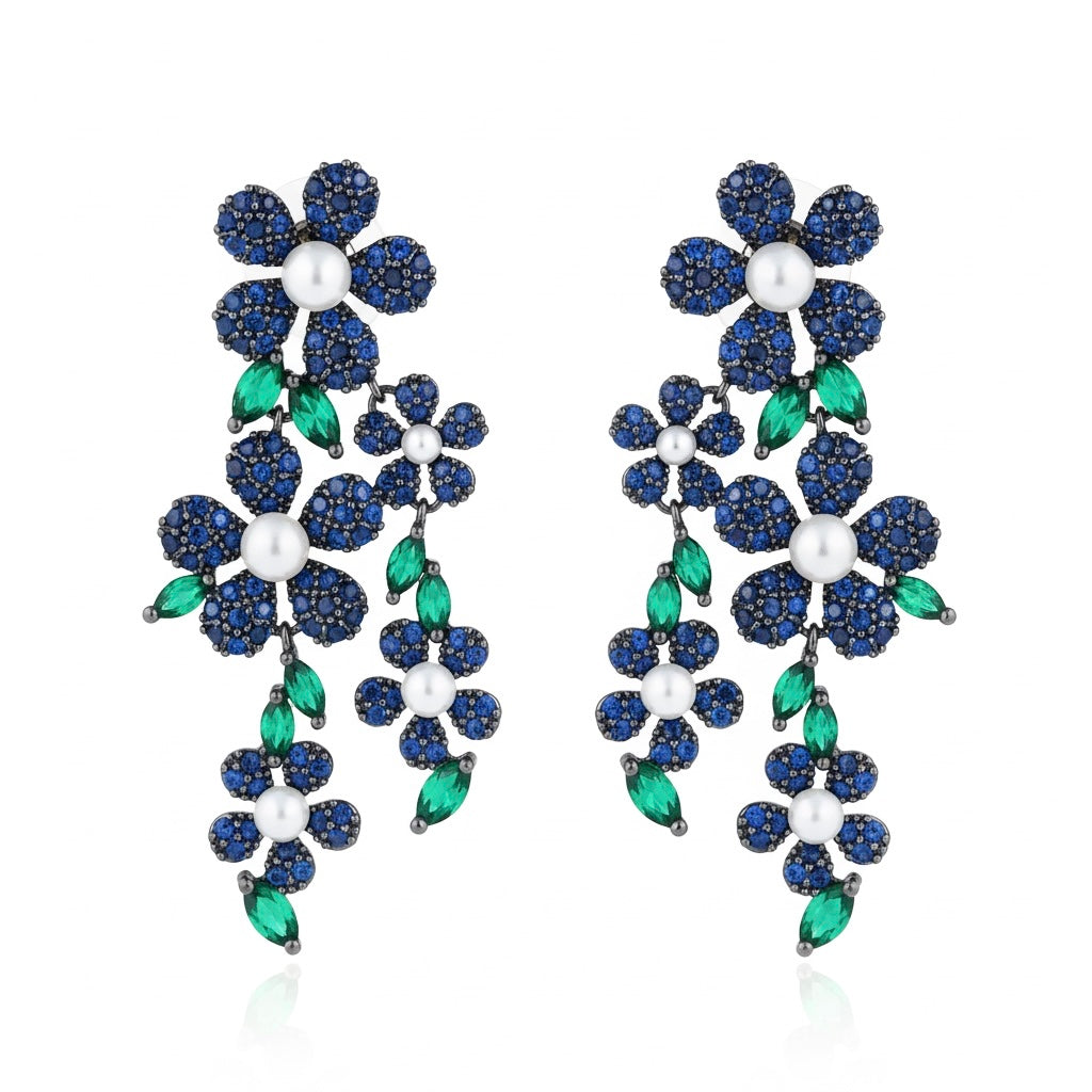 Regal Bloom CZ Earrings