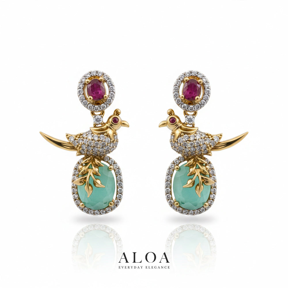 Mint Songbird Necklace Set