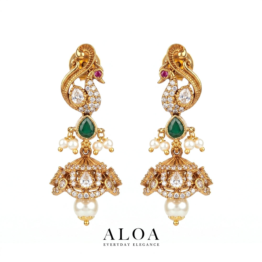 Peacock Jhumkas