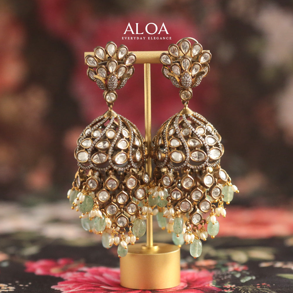 Kundan & Polki Jhumka Earrings