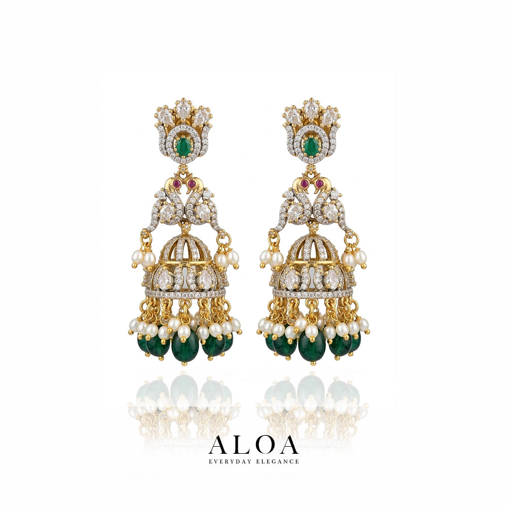 Emerald & Pearl Heritage Bridal Set