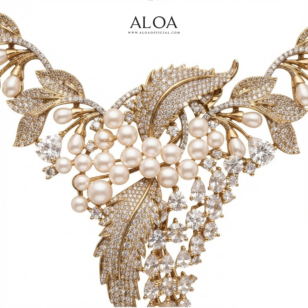 Statement Pearl and CZ Set