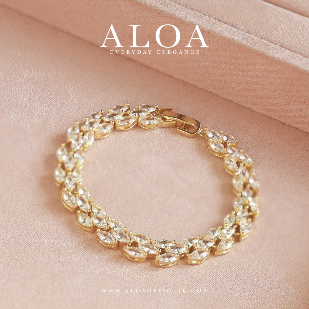 Luxe Golden CZ Bracelet