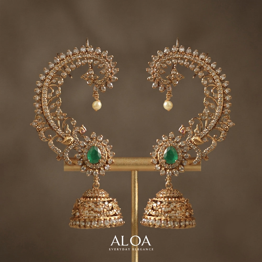 Emerald Paisley Jhumka Cuffs
