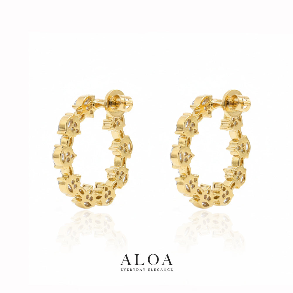 CZ Vine Screw-Back Studs