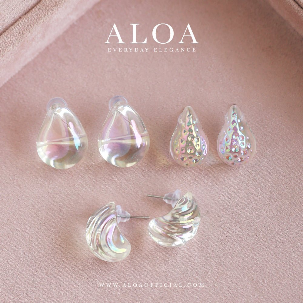 Chic and Stylish: ALOA Acrylic Hoop Earrings Set