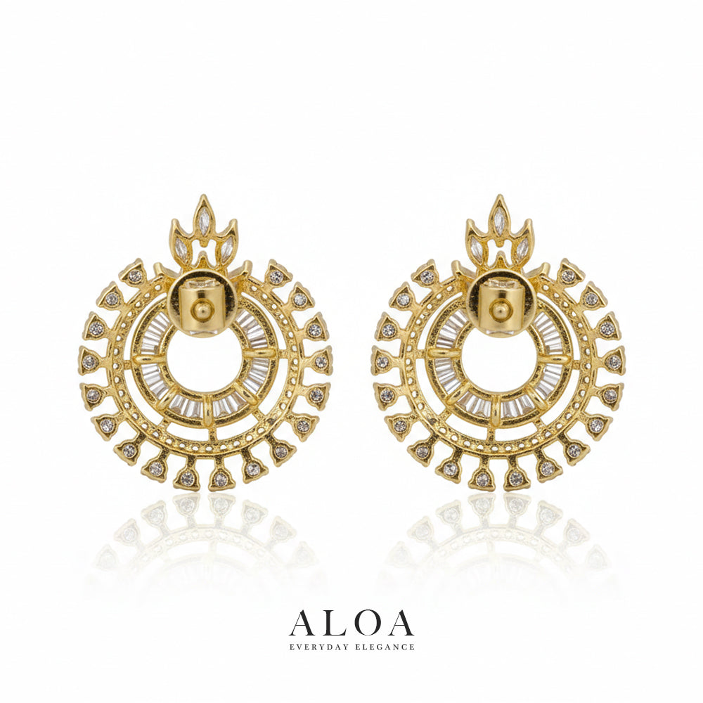 CZ Baguette & Marquise Statement Studs