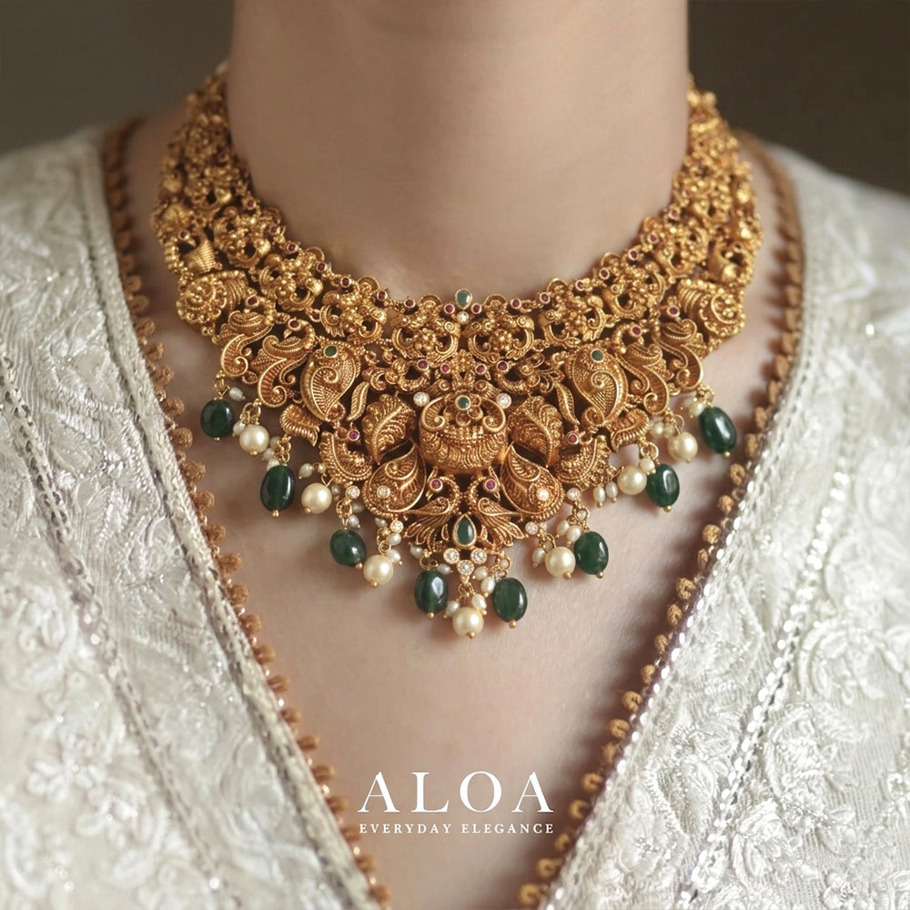 Heritage Peacock Motif Bridal Set