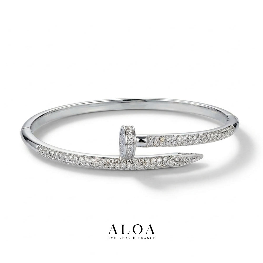Pave Set Nail Bangle