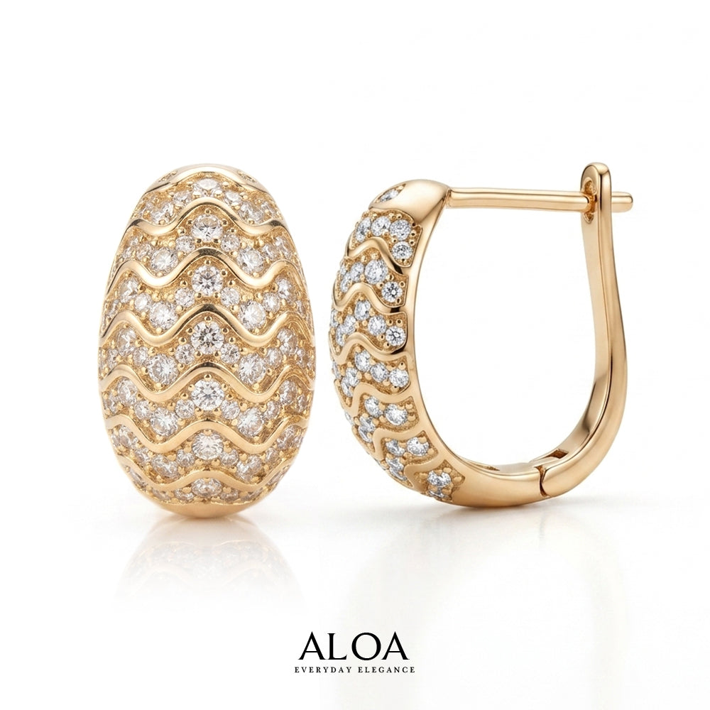 Golden Wave Hoops