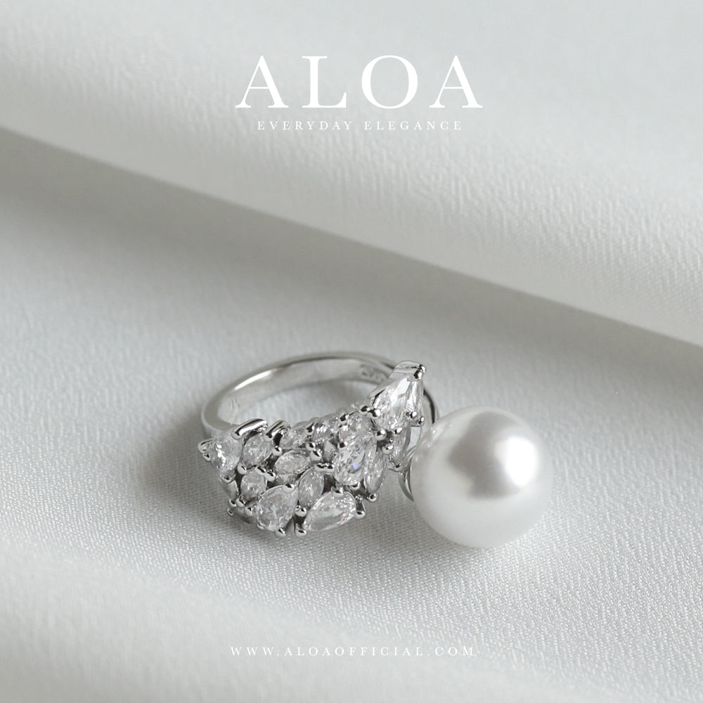 Classic Pearl CZ Ring