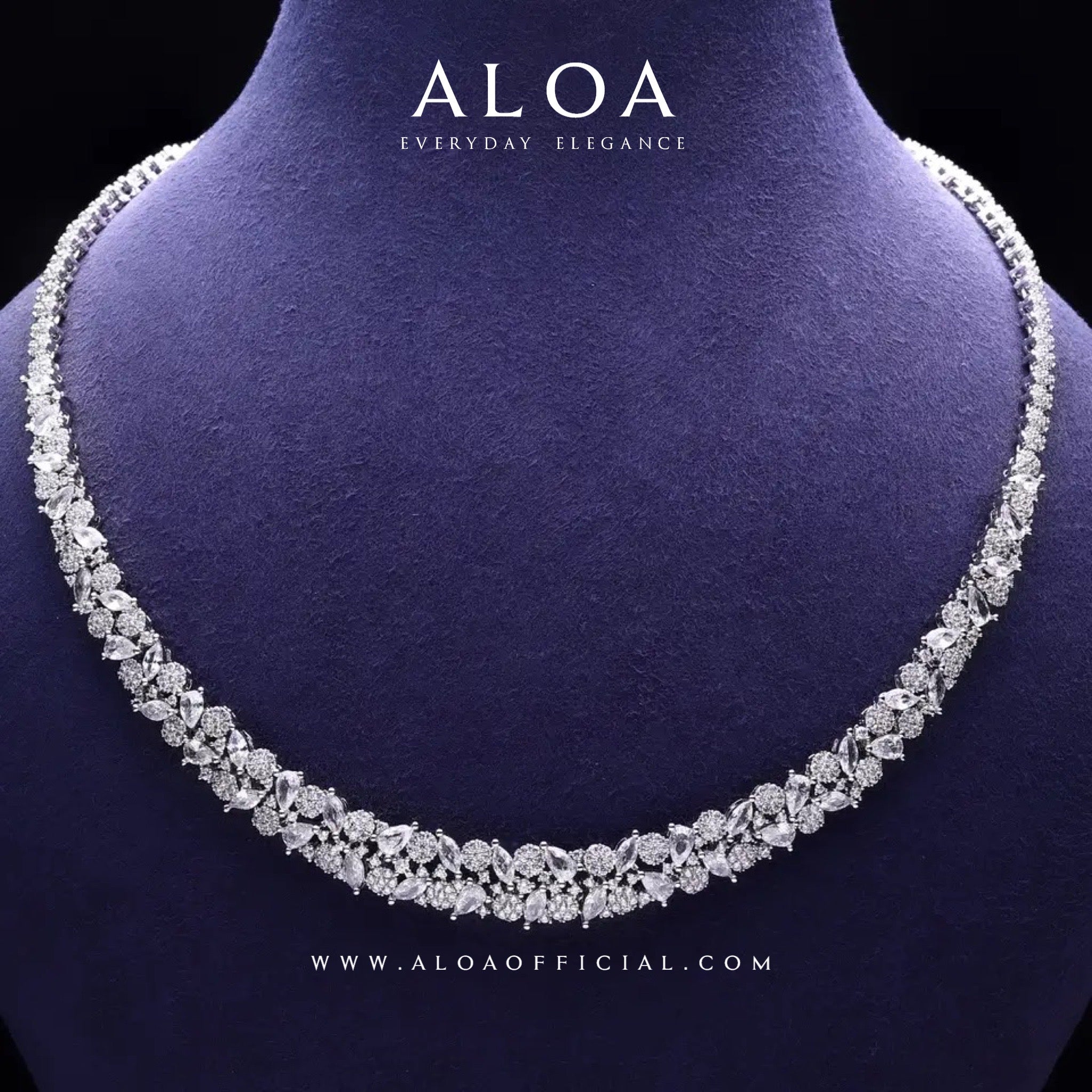 Ethereal Elegance: CZ Necklace Set