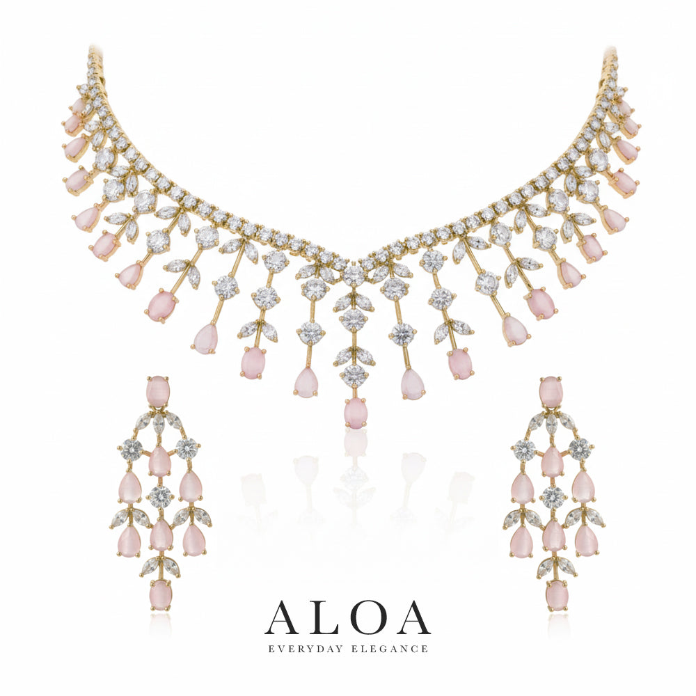 Diamond Fire CZ Chandelier Set