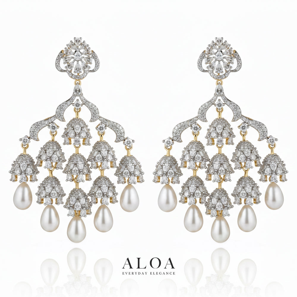 Royal Jhumka Chandelier Earrings