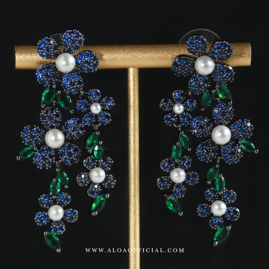 Regal Bloom CZ Earrings