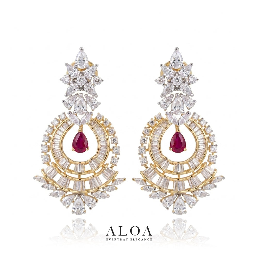 Crimson Teardrop Earrings