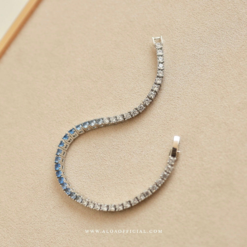 Ombre Blue CZ Tennis Bracelet