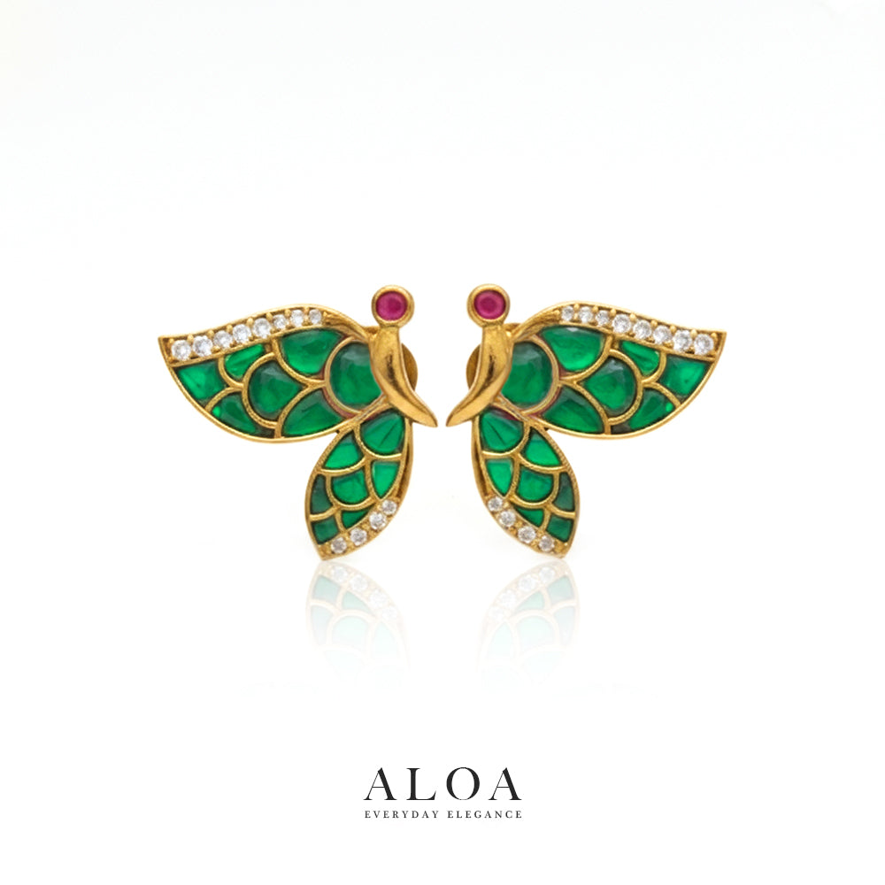 Butterfly Kemp Stone Studs