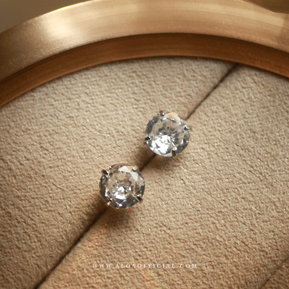 Antique Studs with White CZ