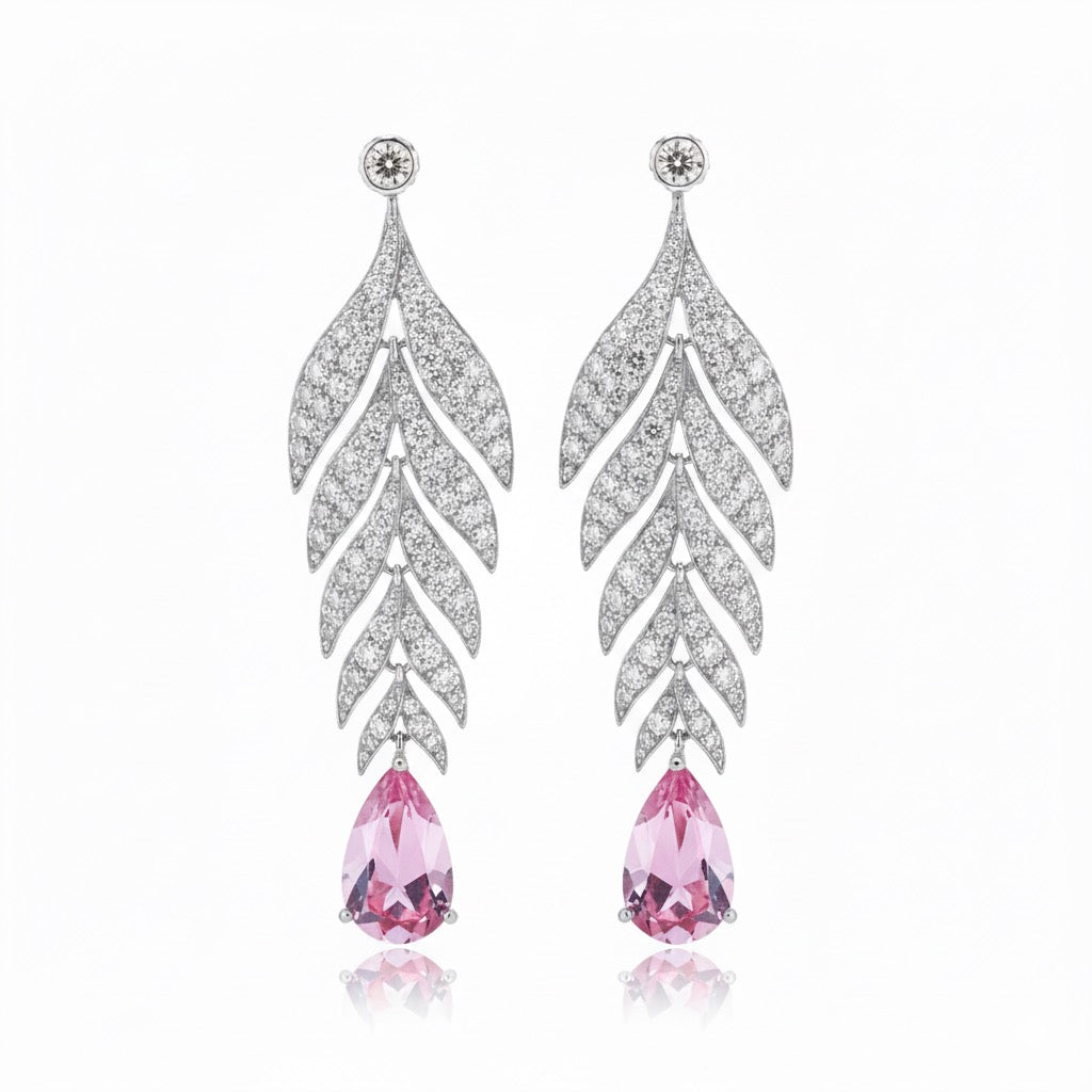 Stardust cascade - statement earrings