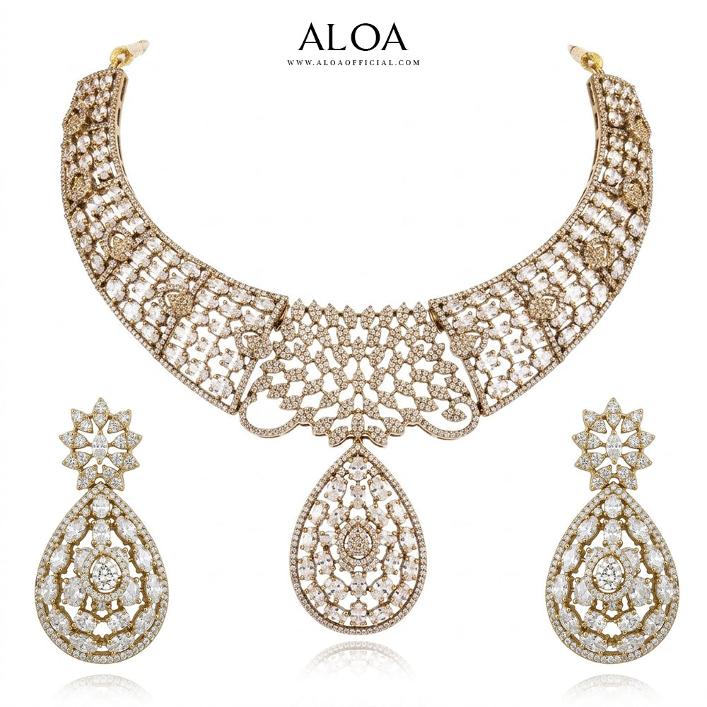 Classic Gold-Tone Cubic Zirconia Set
