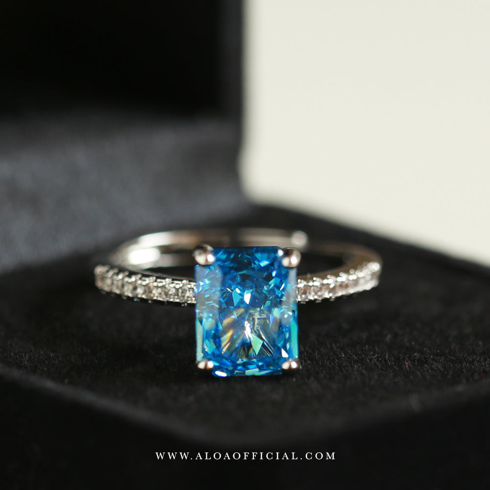 Ocean Mist CZ Statement Ring