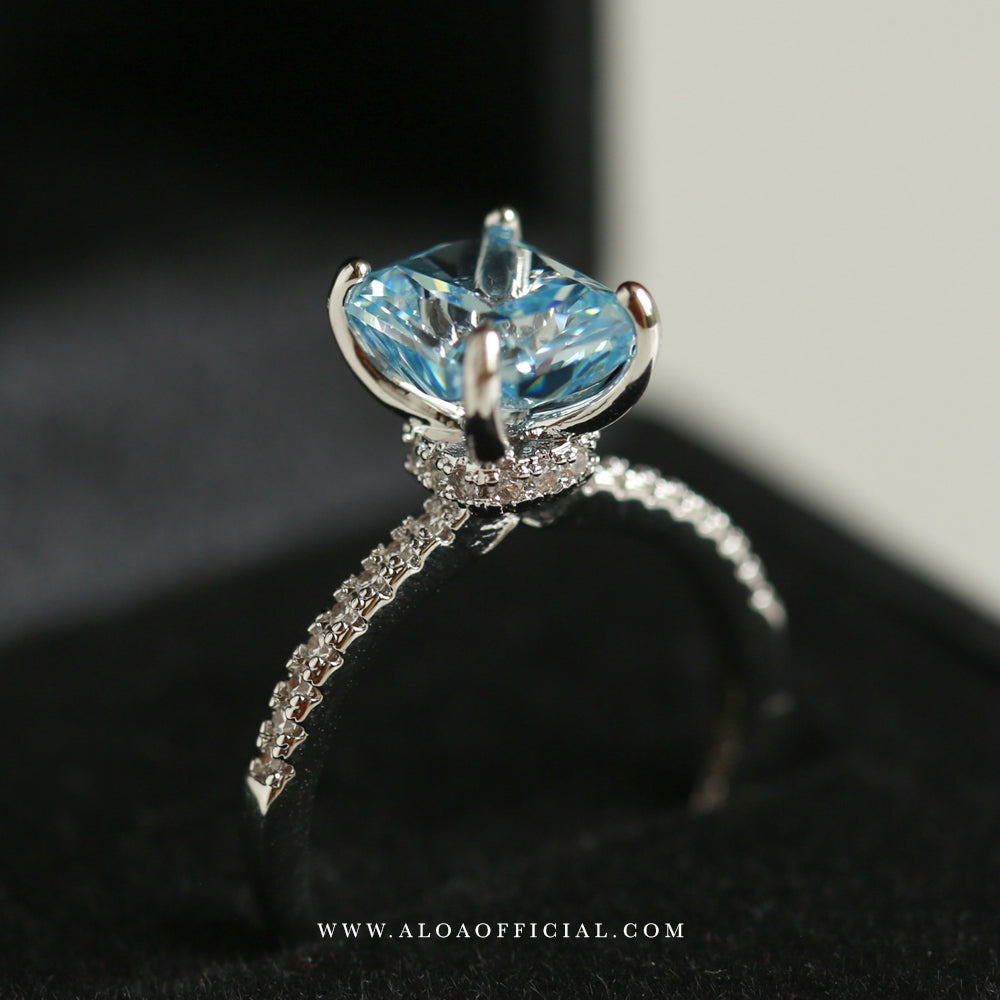 Azure Radiance CZ Ring