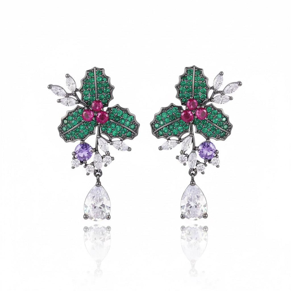 ROYAL FLORA STATEMENT EARRING