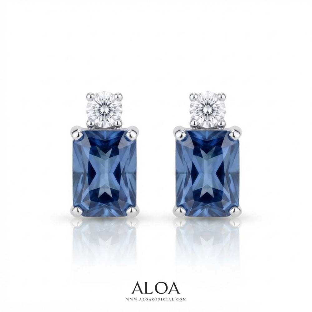 Radiant Blue CZ & Solitaire Studs