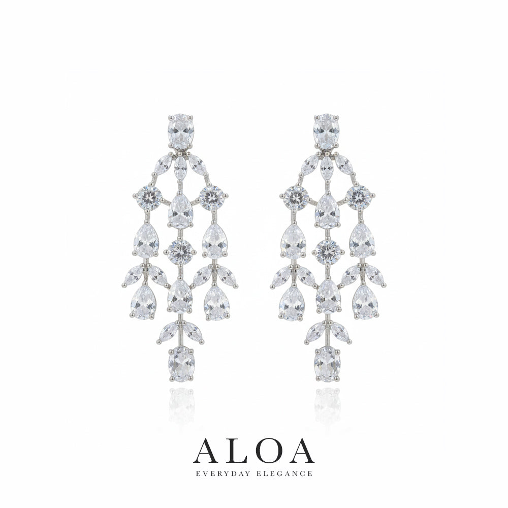 Diamond Fire CZ Chandelier Set