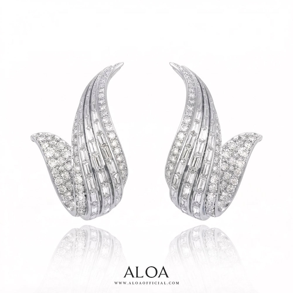 Silver Crystal Earrings