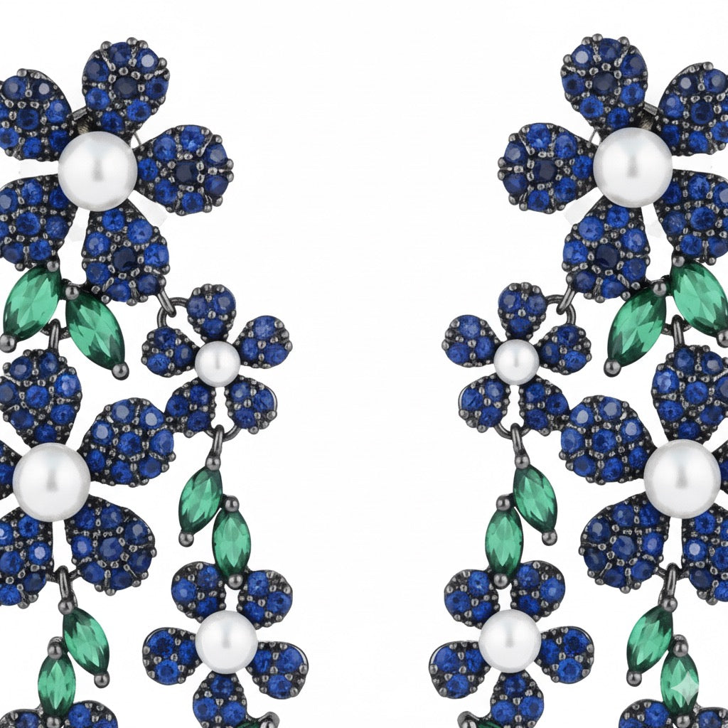 Regal Bloom CZ Earrings