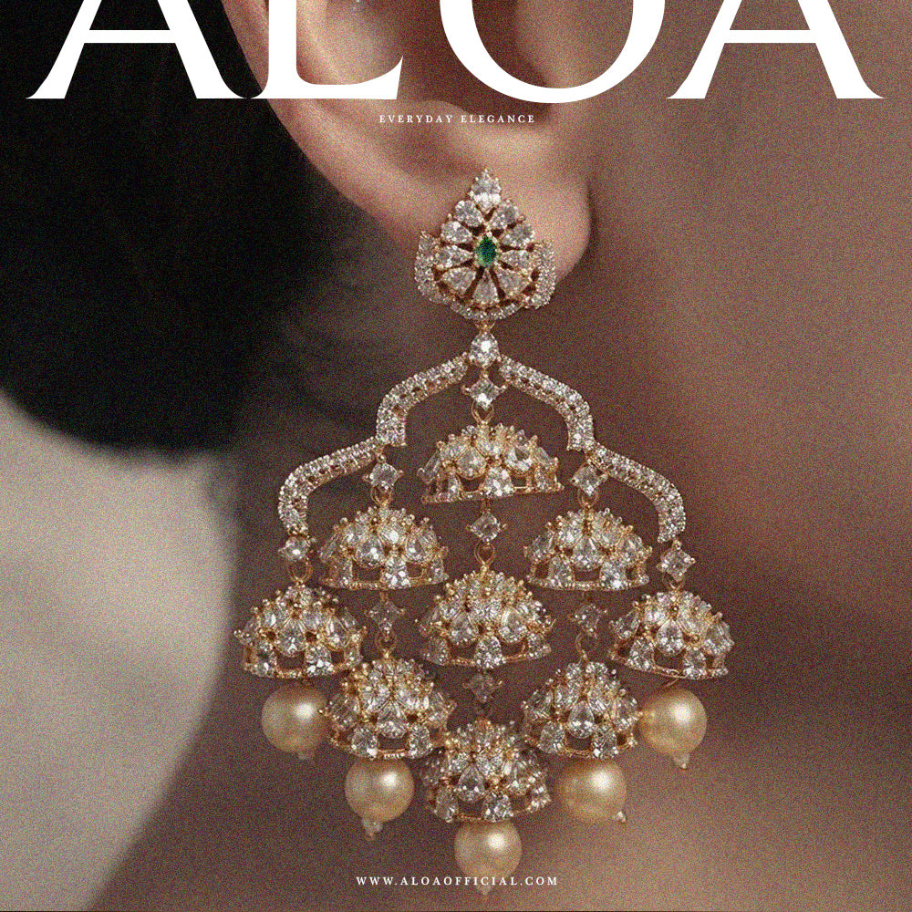 Multi-Jhumka Chandelier Earrings