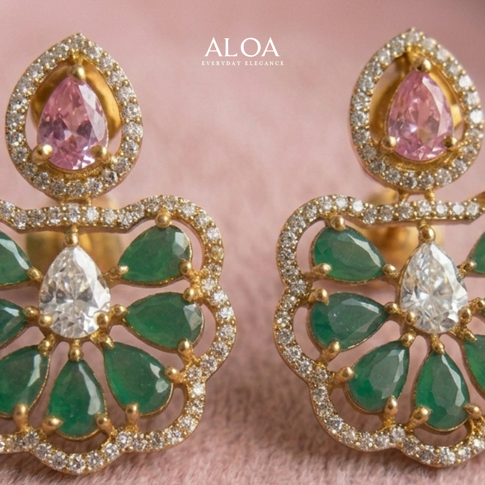 Pastel Pink & Emerald Statement