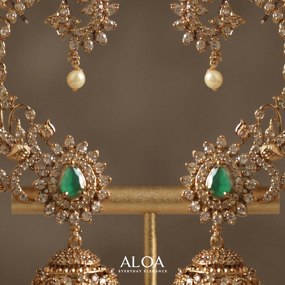 Emerald Paisley Jhumka Cuffs
