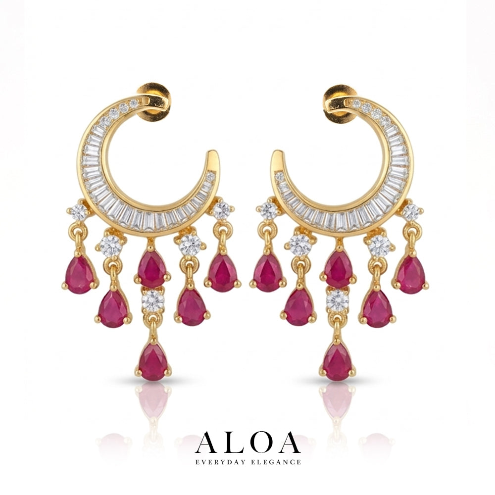 Ruby Crescent Chandeliers