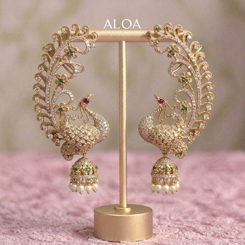 Royal Peacock Jhumka Cuffs