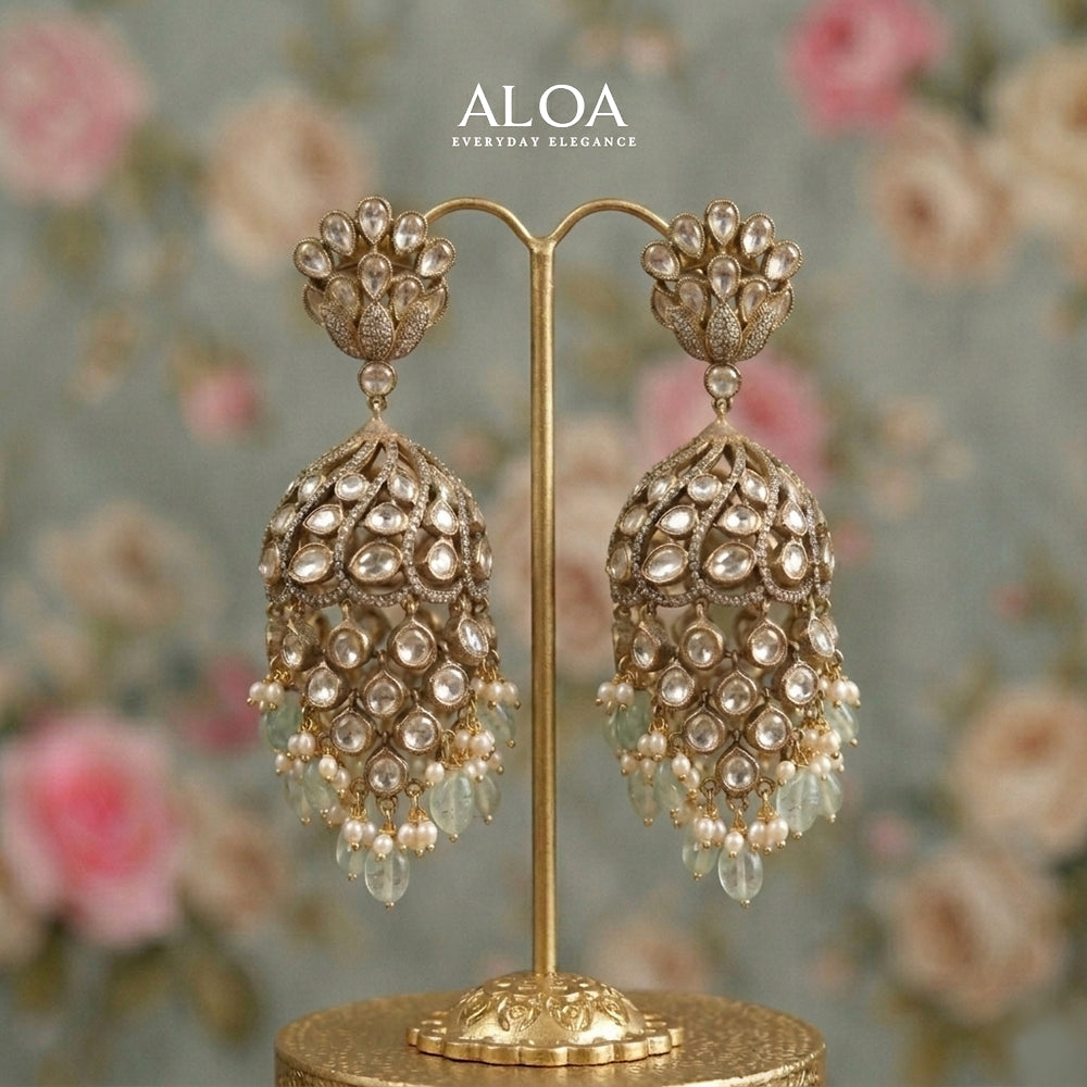 Kundan & Polki Jhumka Earrings