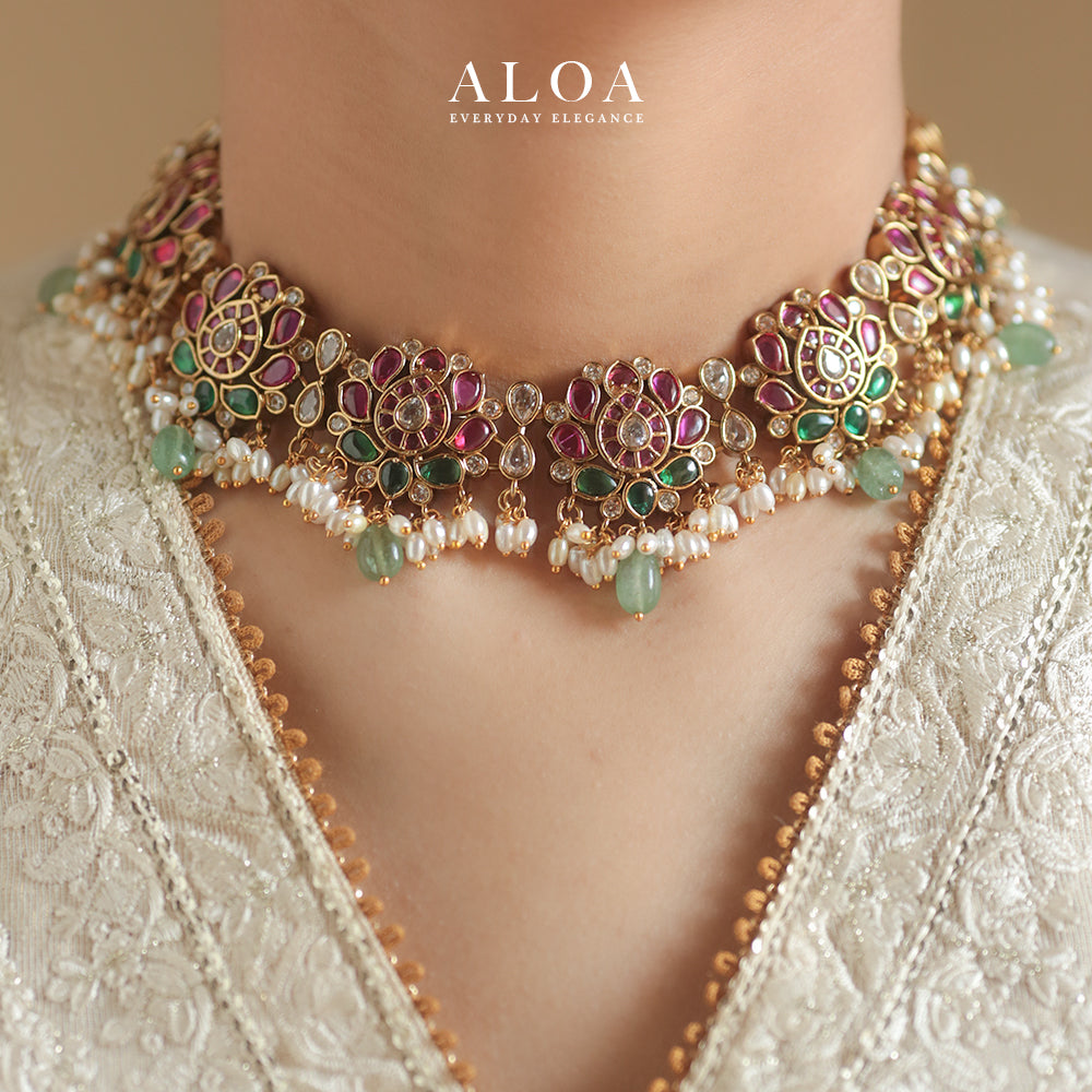 Lotus Bloom Choker Set