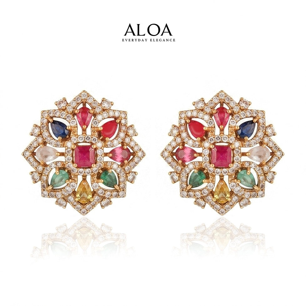 Mandala Statement Studs