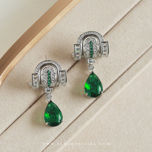 Emerald CZ Earrings